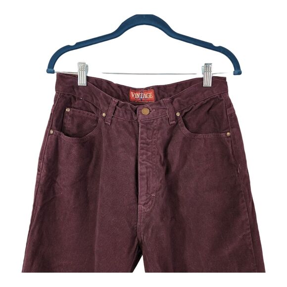 Vintage Elements Women's Jeans Soft Denim High Waist Plum Size 14M - Picture 8 of 10